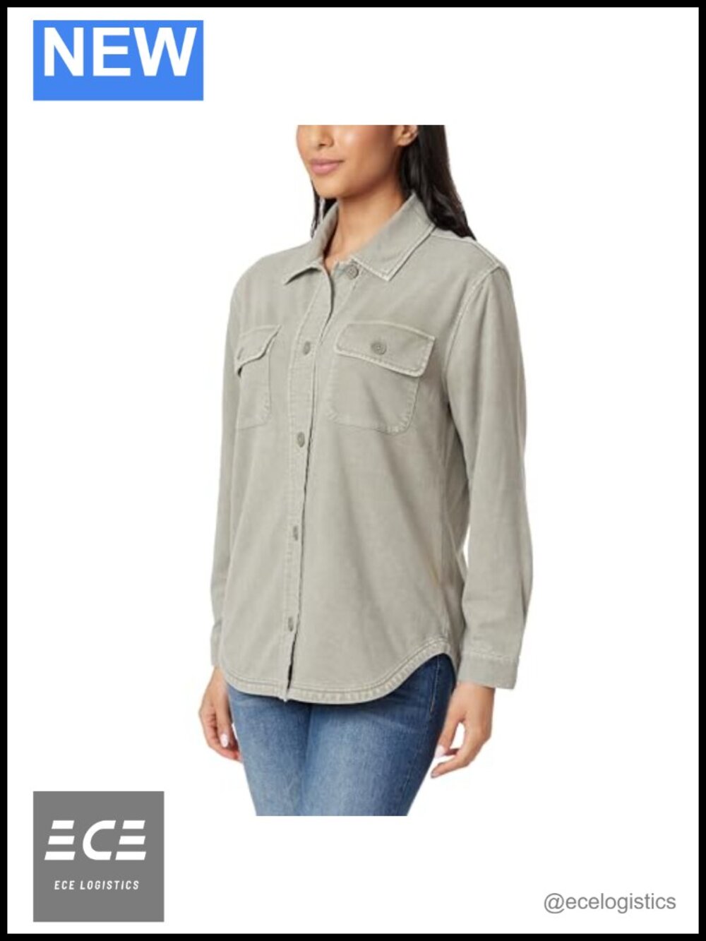 Women's Fleece and Plaid Shacket Button-Down Relaxed Fit Casual Jacket